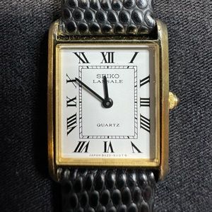 Vintage Ladies Seiko Lassale 8420-5099 Ultra Thin Quartz Watch